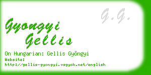 gyongyi gellis business card